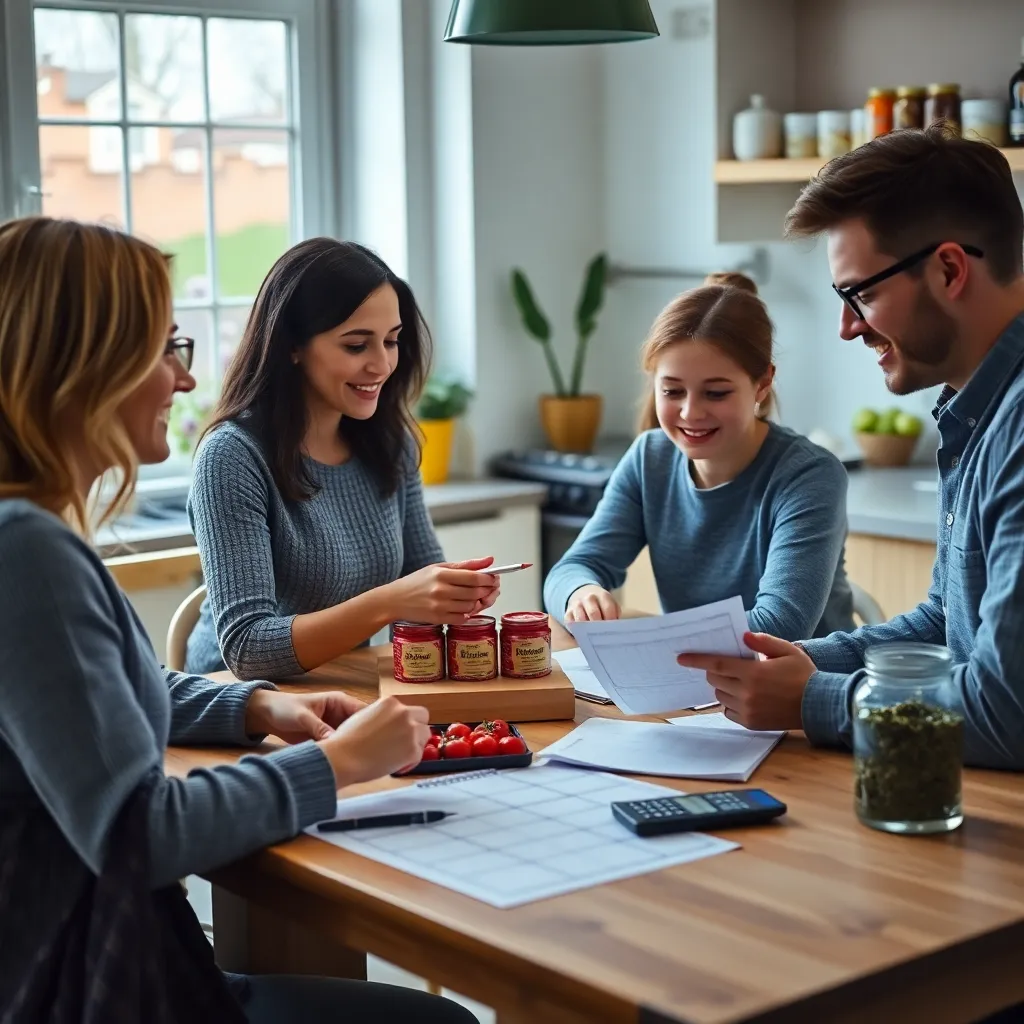 Persoon die uitgaven analyseert op laptop met budgetoverzicht